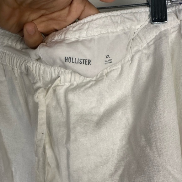 Hollister Linen Blend Pull On Baggy Wide Leg Beachy Coverup Pants Women’s Sz XL - Picture 7 of 7